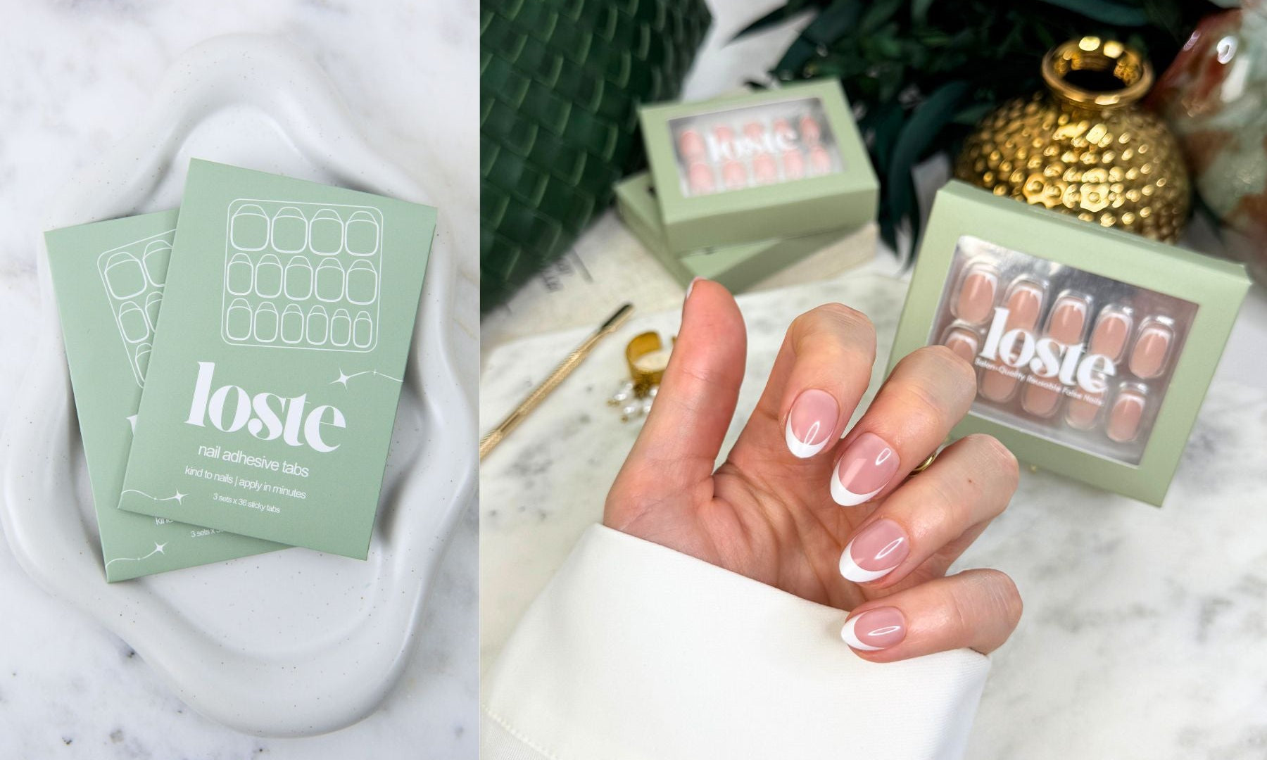 How to apply press-on nails with sticky tabs