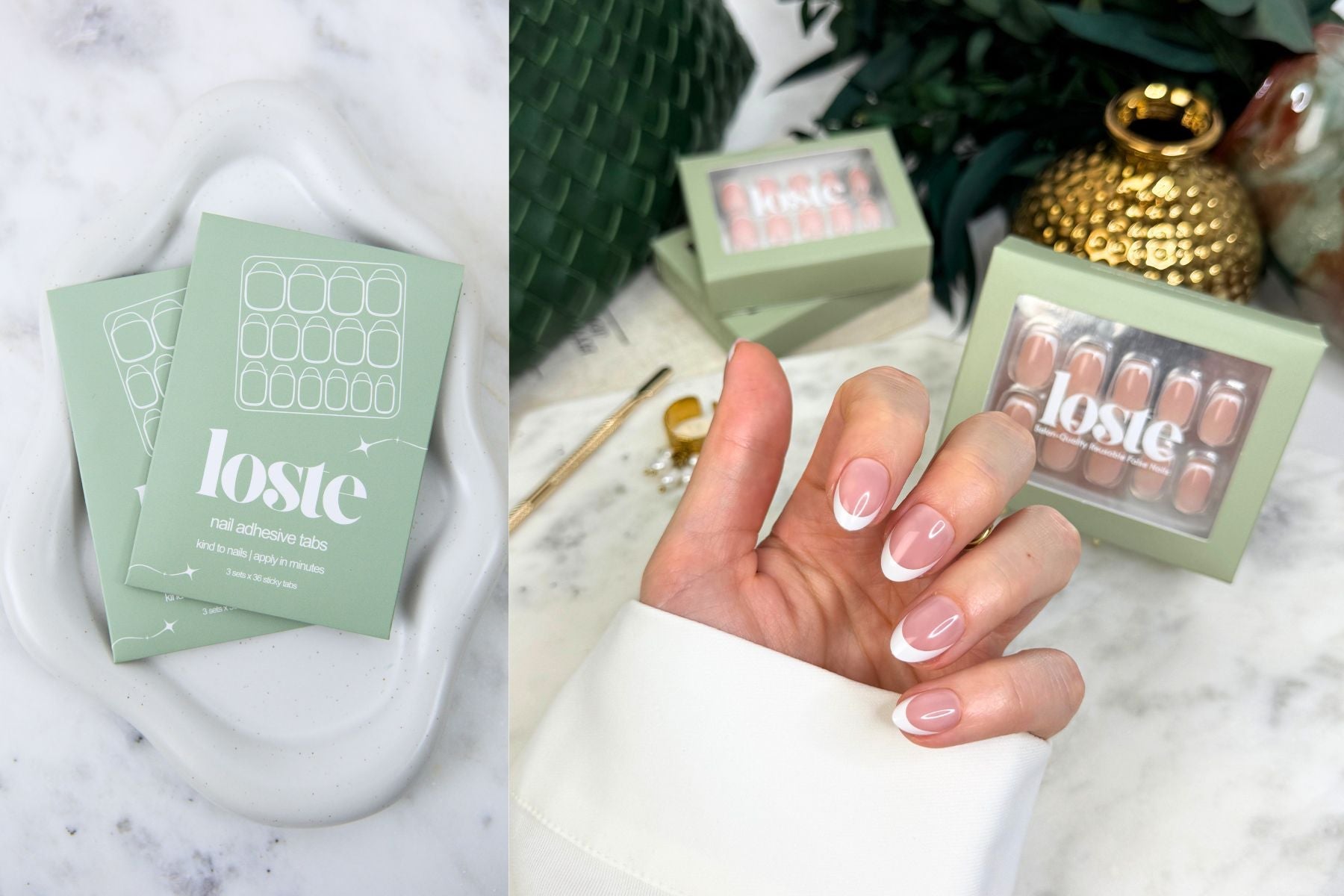 How to apply press-on nails with sticky tabs