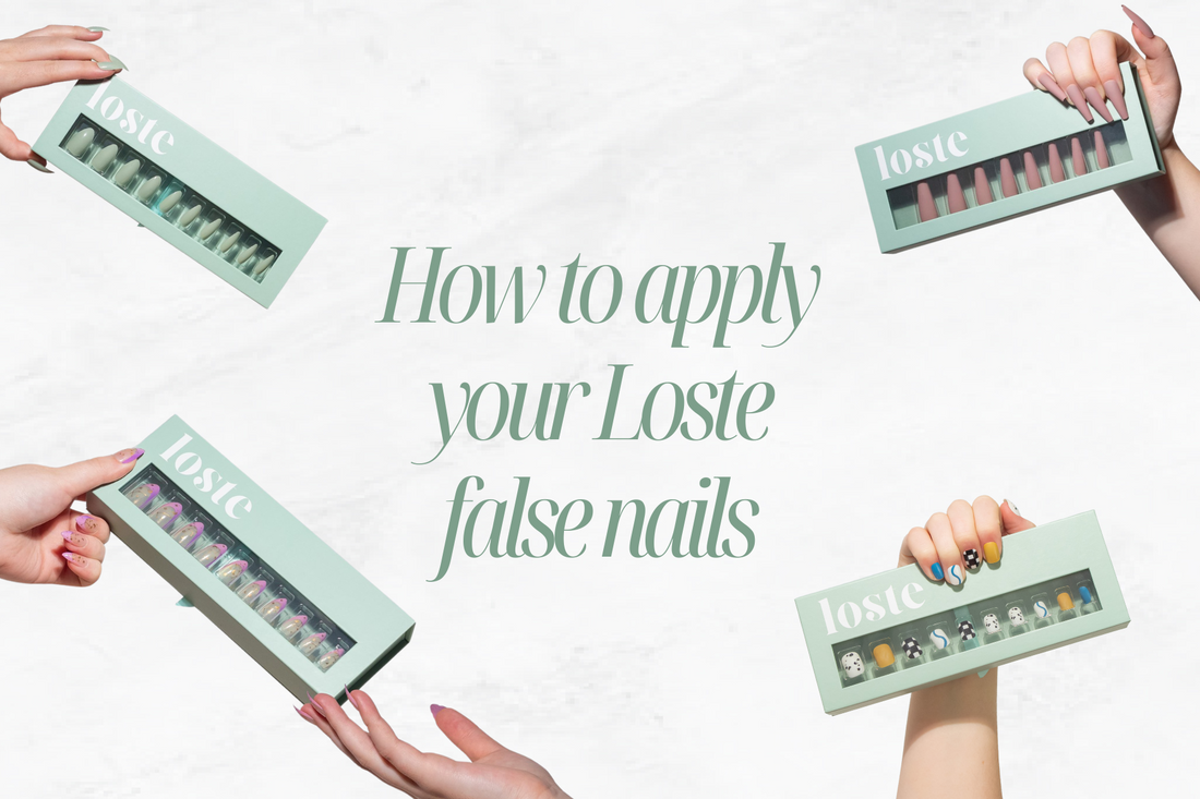 How To Apply Loste False Nails with Glue