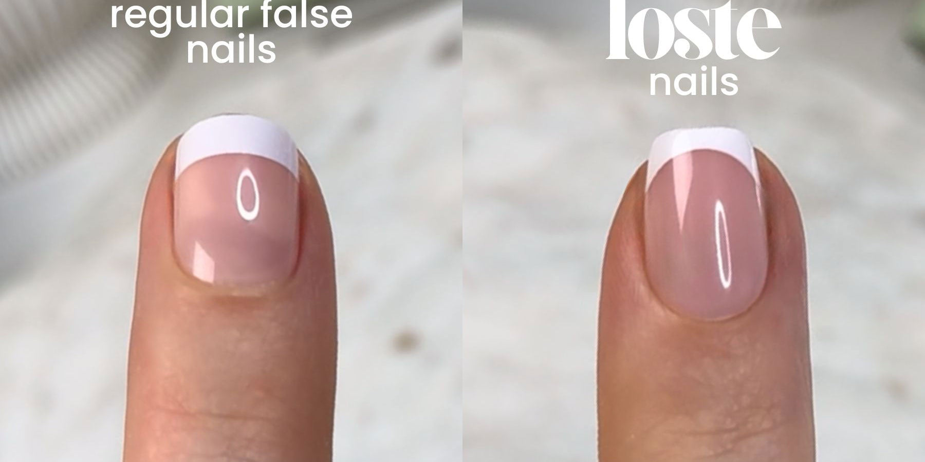 Loste realistic square soft-gel press-on nails