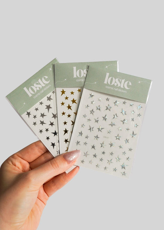 Cosmic Gold Star Nail Stickers