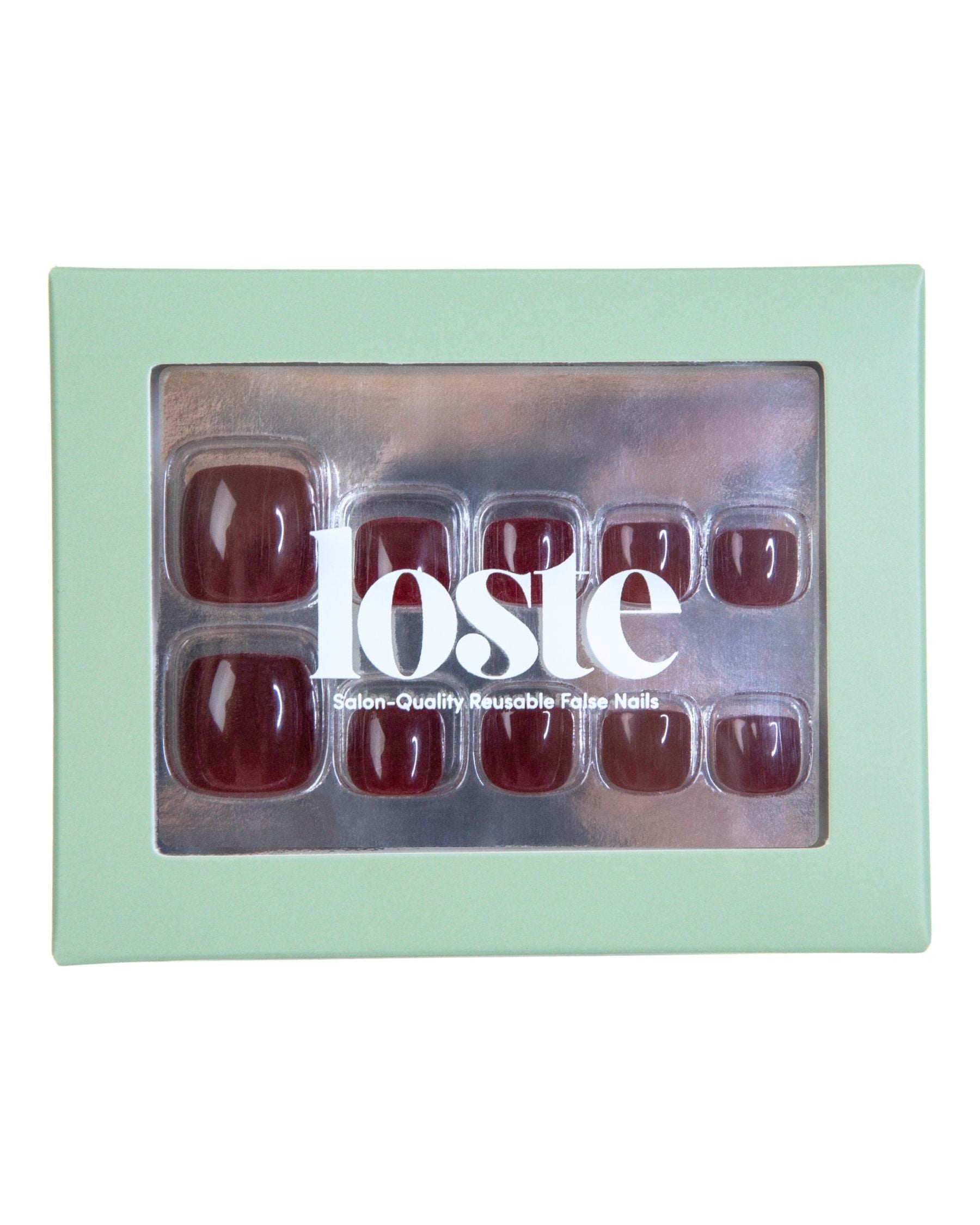 Loste press-on toenails red